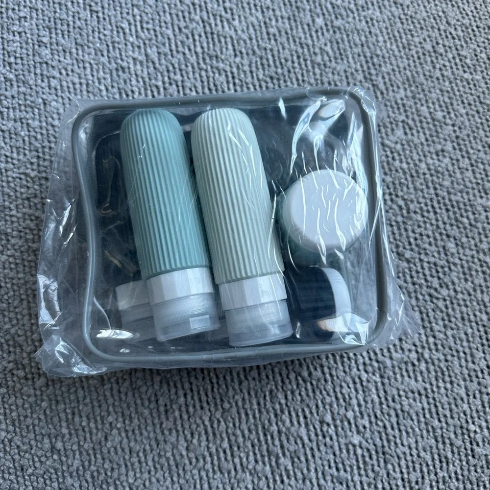 Travel Bottle Set with Clear Case